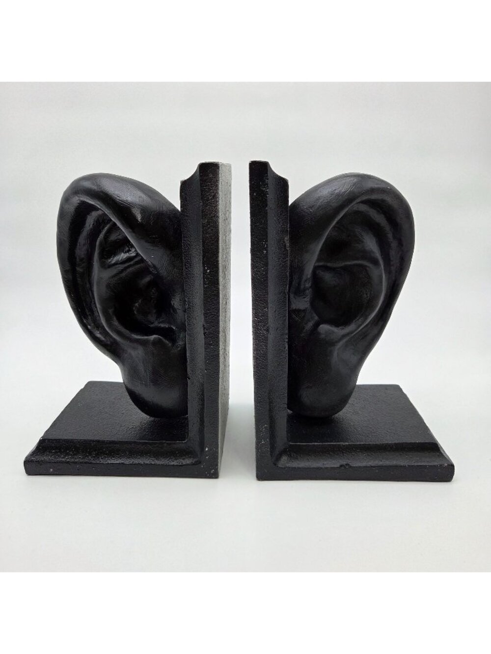 Unique Black Anatomical Ear Bookends